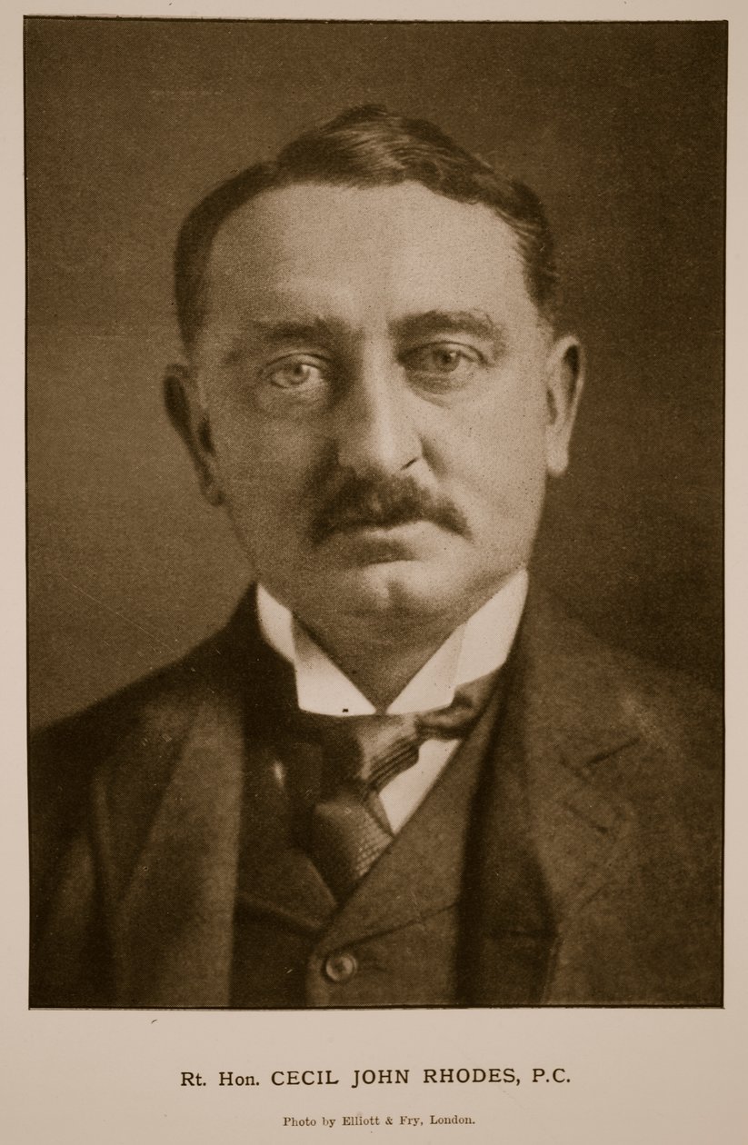 Rt Hon Cecil Rhodes, P.C. (sépiová fotka) od Elliott und Fry Studio