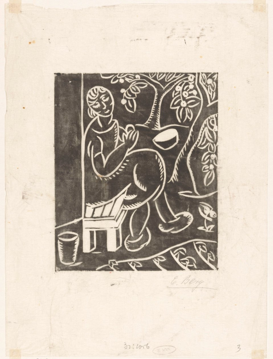 Žena na gauči od Else Berg (signed by artist)