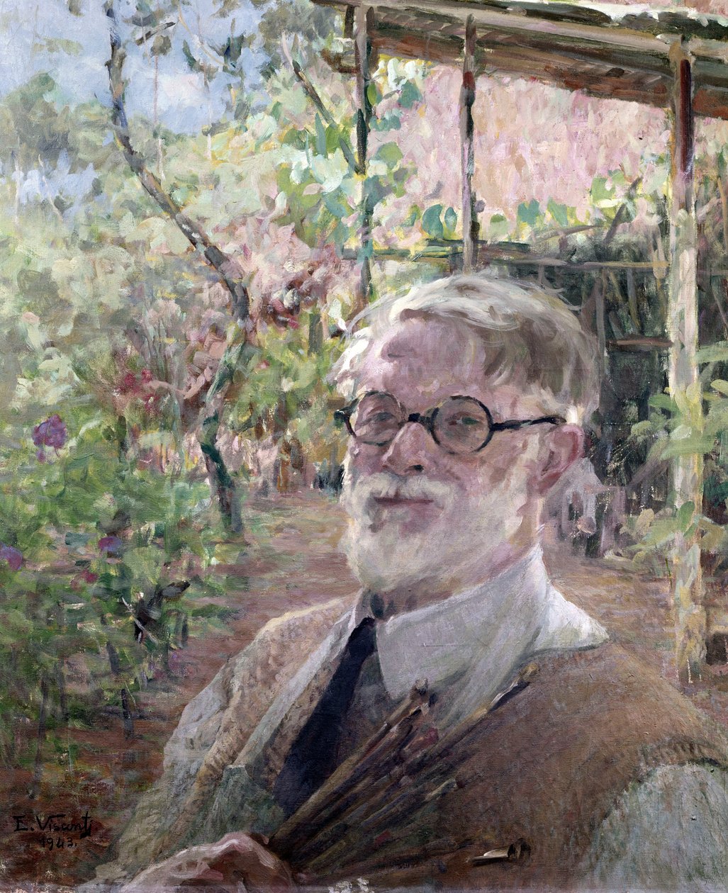 Autoportrét, detail od Elysee Visconti