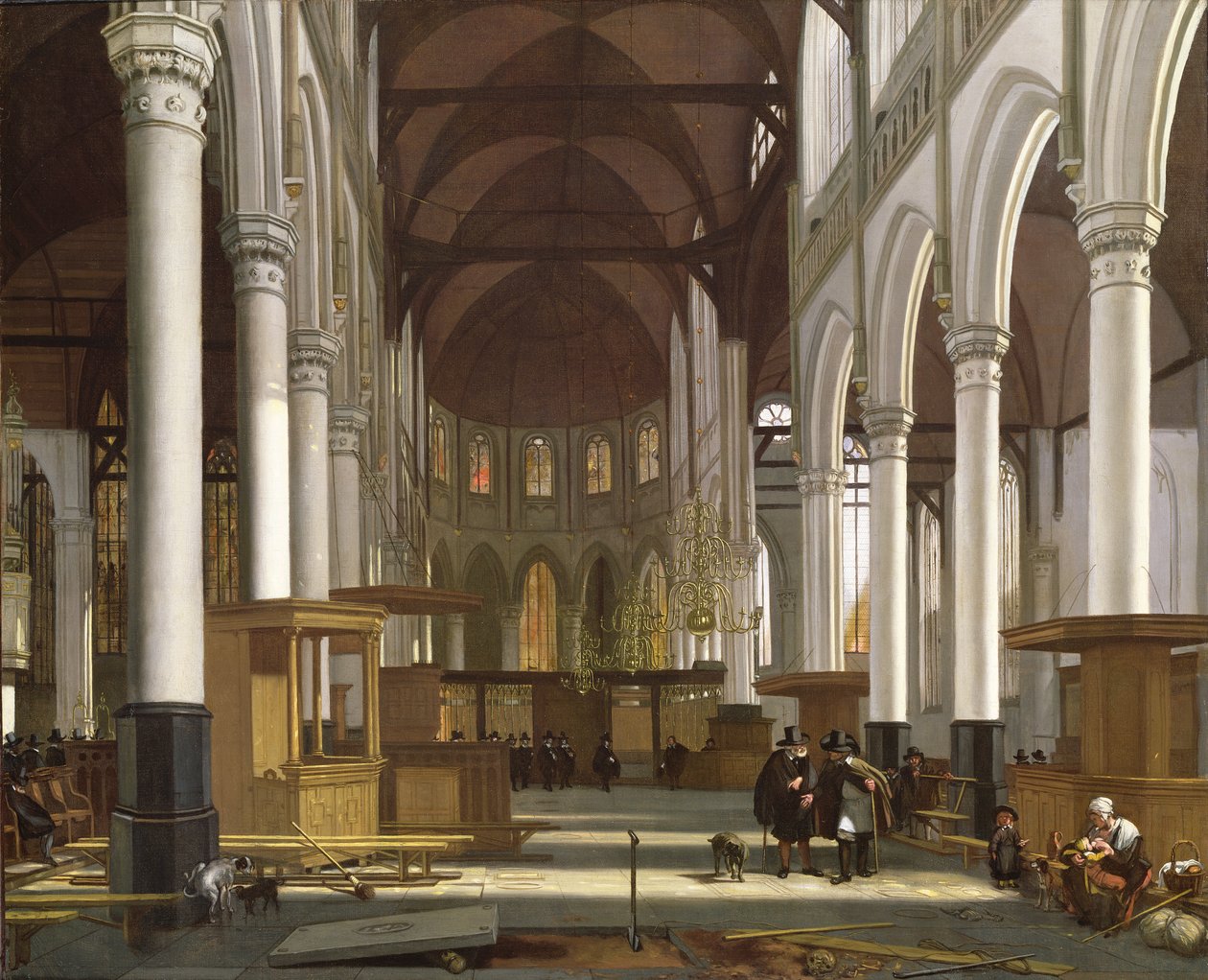 Interiér kostela od Emanuel de Witte