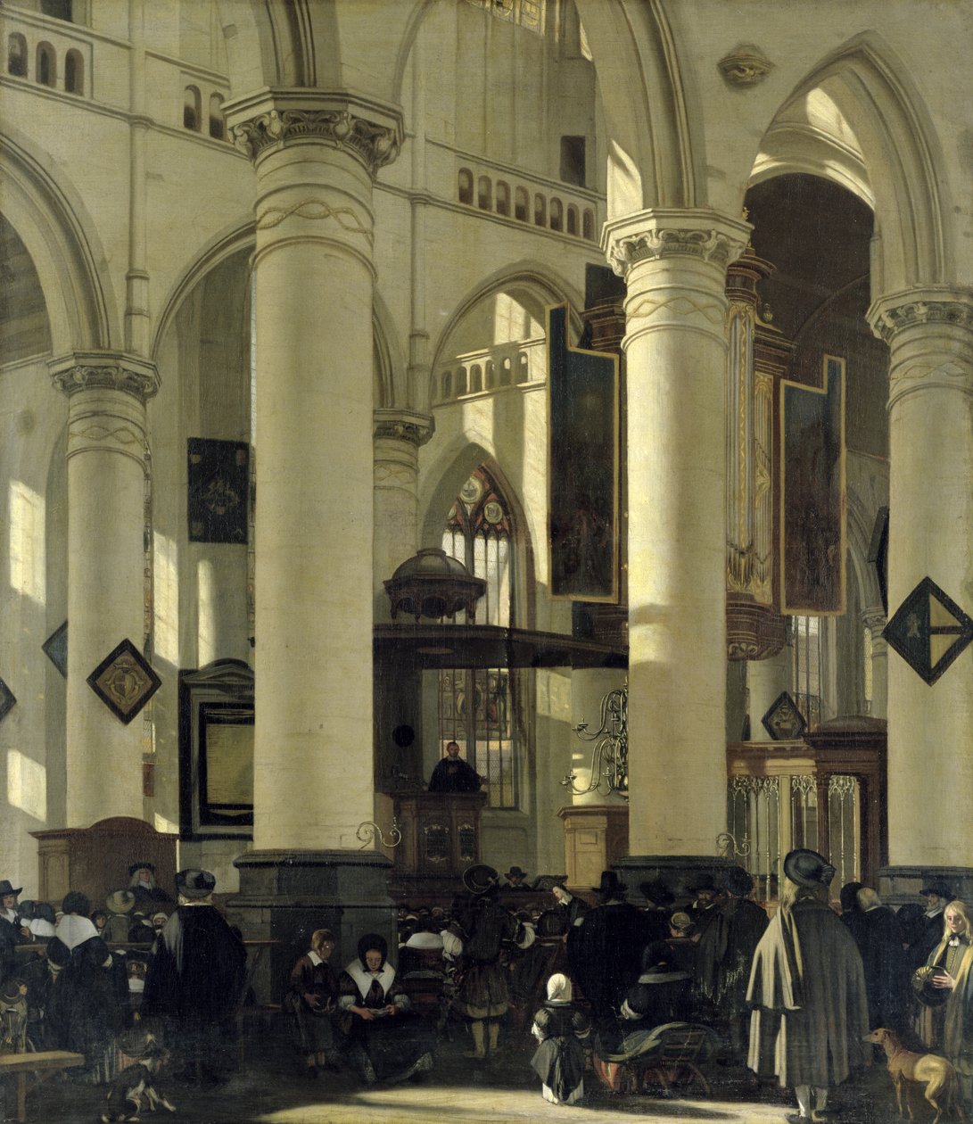 Interiér kostela od Emanuel de Witte
