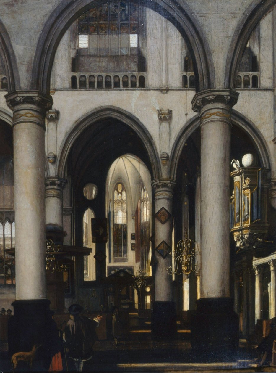 Pohled na interiér kostela od Emanuel de Witte