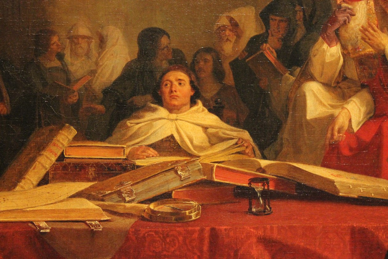 Kryštof Kolumbus před radou v Salamance od Emanuel Gottlieb Leutze
