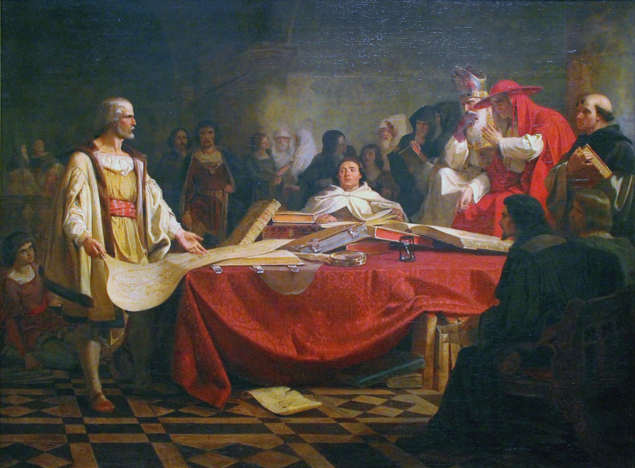 Kryštofa Kolumba před salmanským koncilem od Emanuel Leutze