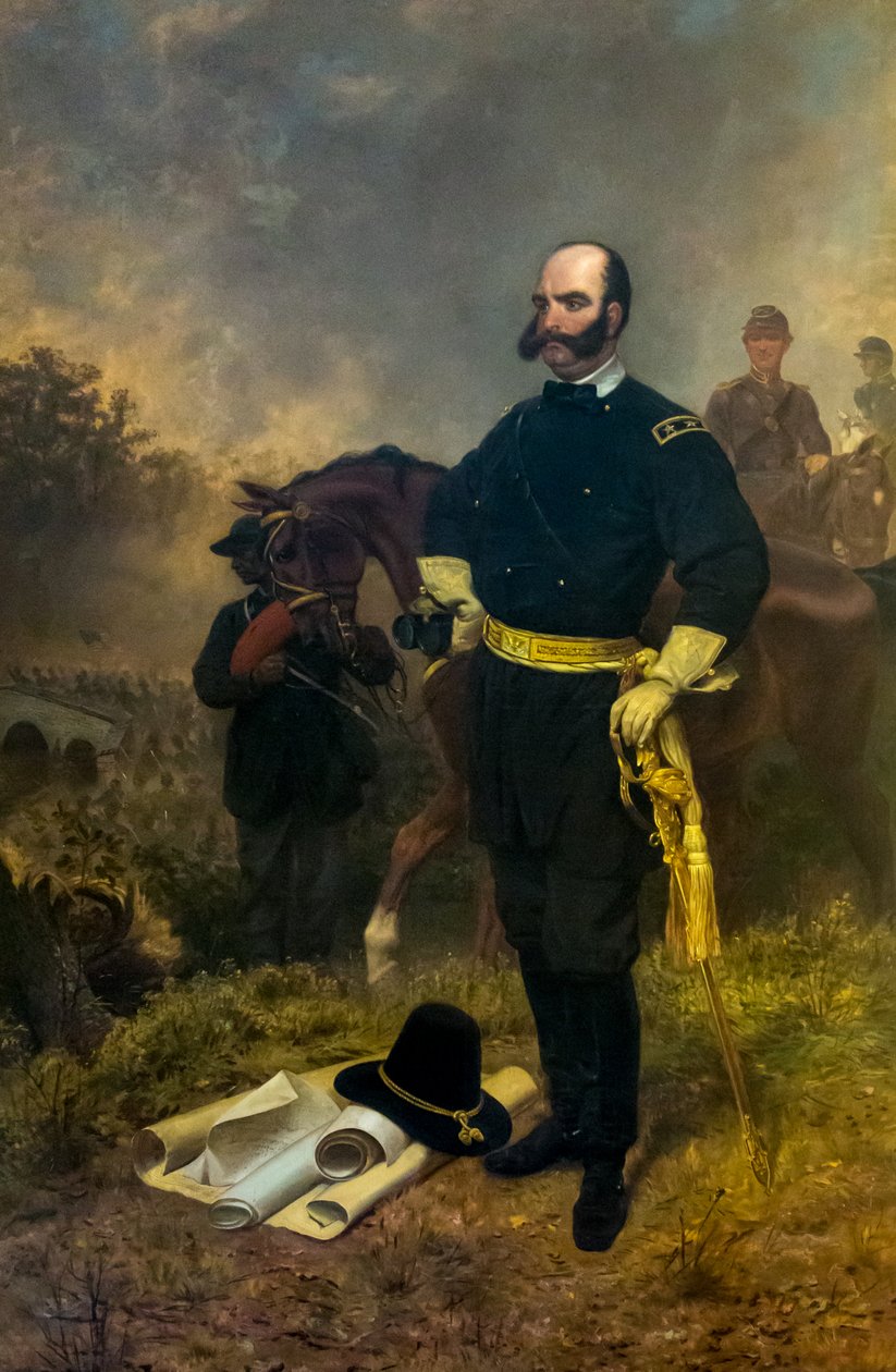 Generál Ambrose Burnside v Antietamu od Emanuel Gottlieb Leutze