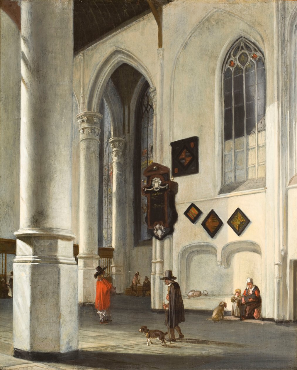 Interiér starého kostela v Delftu, 165355 od Emanuel de Witte