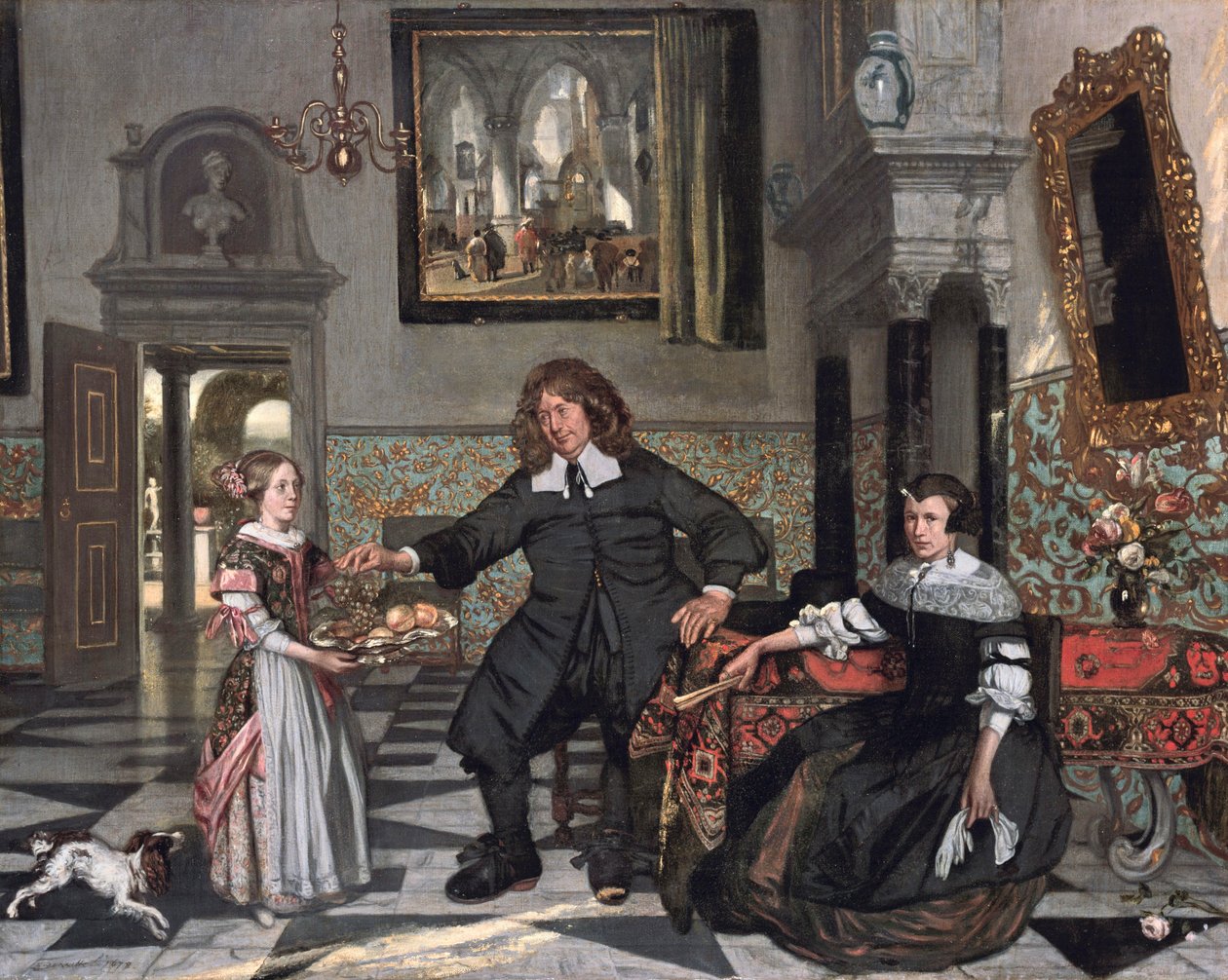 Portrét rodiny v interiéru od Emanuel de Witte
