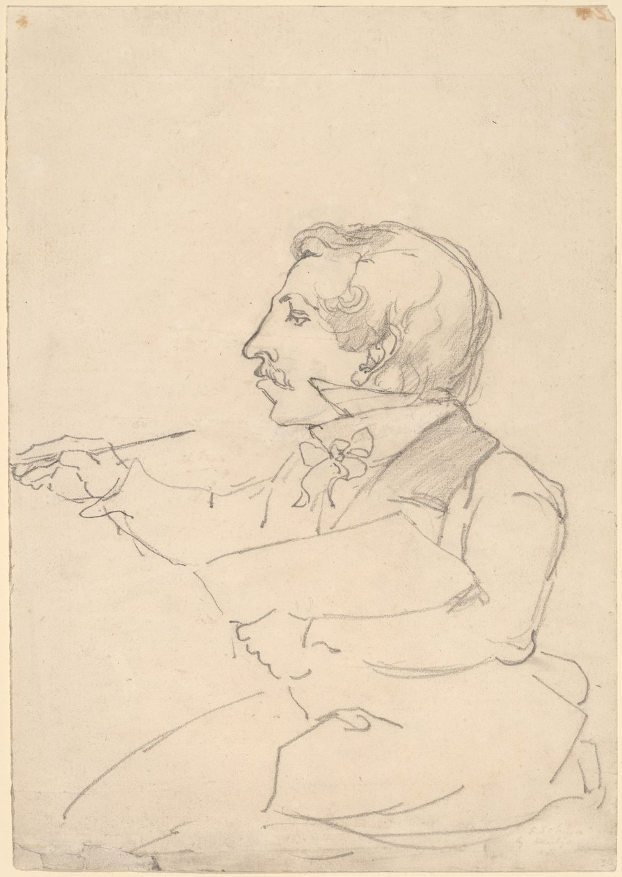 Kreslení Eastmana Johnsona od Emanuel Gottlieb Leutze