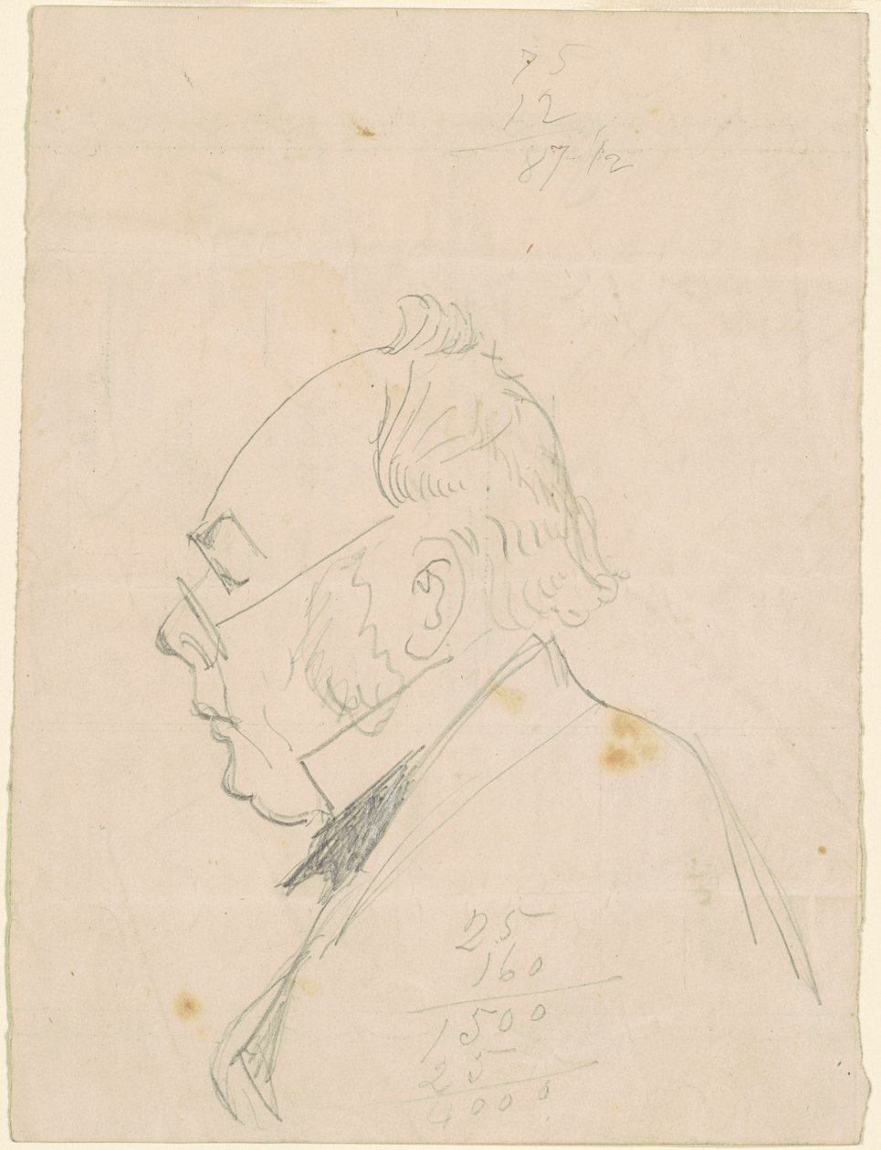 Profil muže od Emanuel Gottlieb Leutze