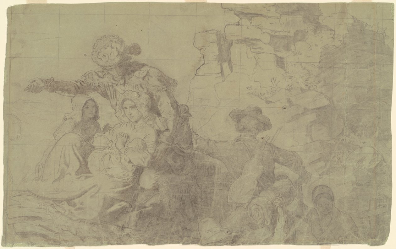 Studie na „Westward the Course of Empire Takes Its Way“ od Emanuel Gottlieb Leutze