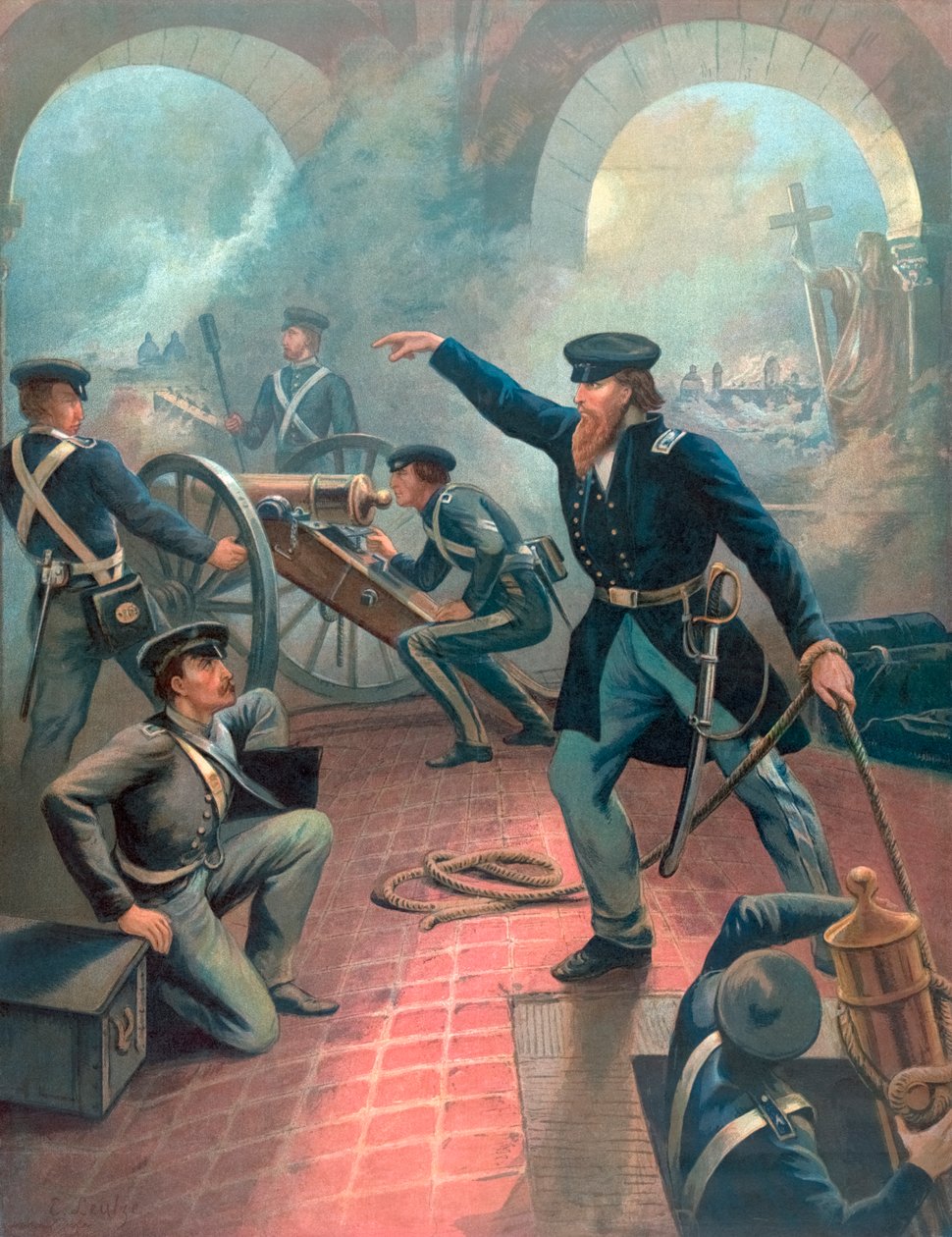 Ulysses S. Grant v mexicko-americké válce od Emanuel Gottlieb Leutze