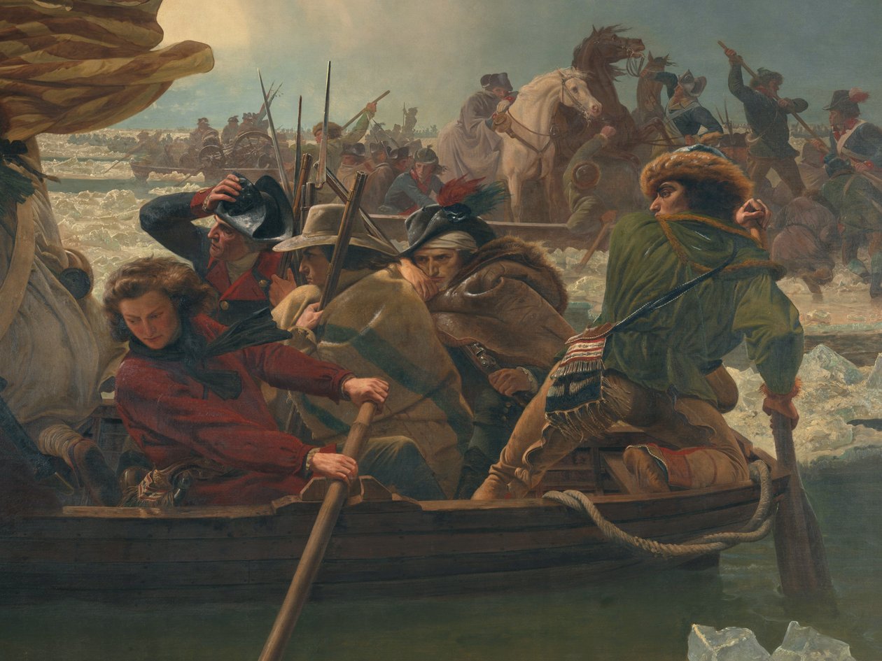 Washington Crossing the Delaware River, 25. prosince 1776 od Emanuel Gottlieb Leutze