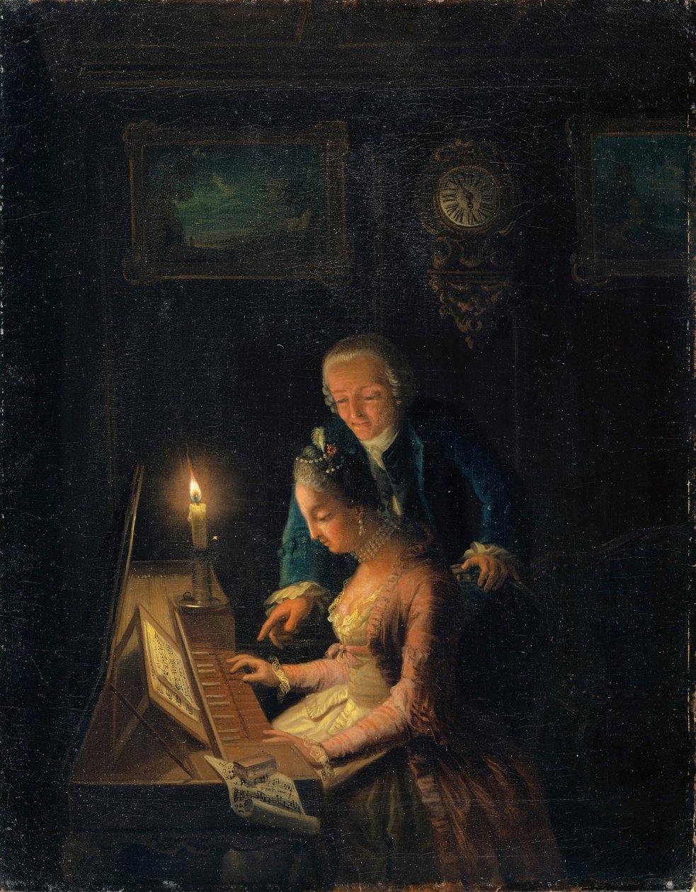 Hudební lekce, 1769 od Emanuel Handmann