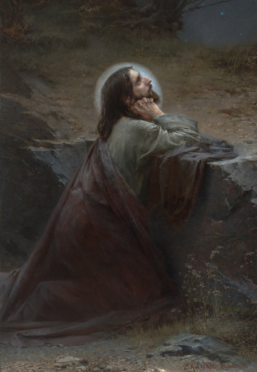 Kristus na Olivové hoře (Buď vůle tvá!), 1886 od Emanuel Kresenc Liska