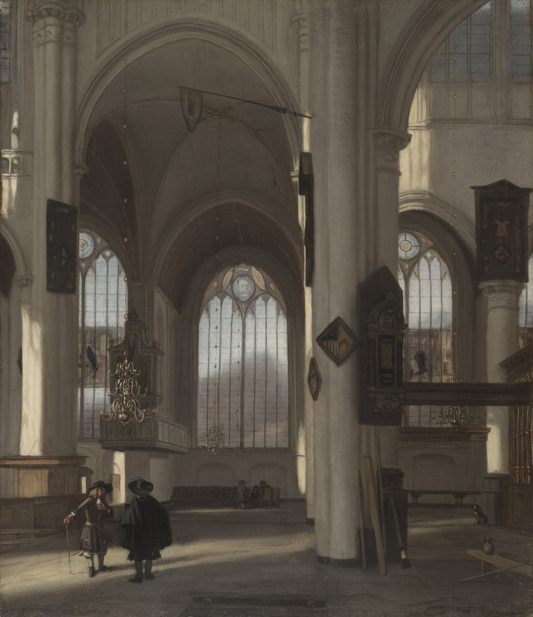 Interiér kostela, cca 1680 (olej na plátně) od Emanuel de Witte