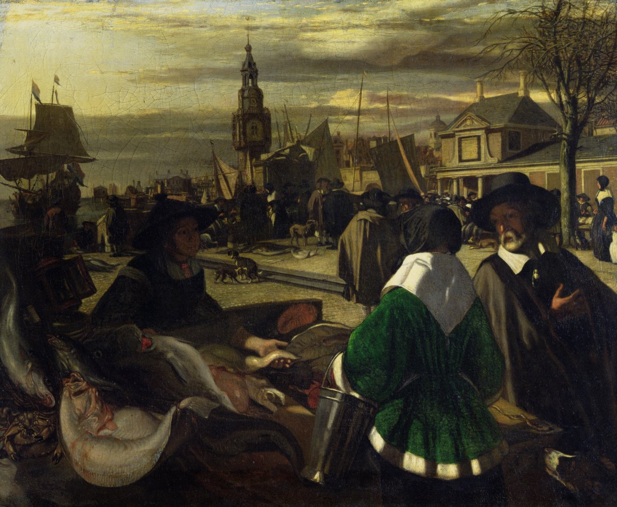 Trh v Haagu, kolem roku 1660 od Emanuel de Witte
