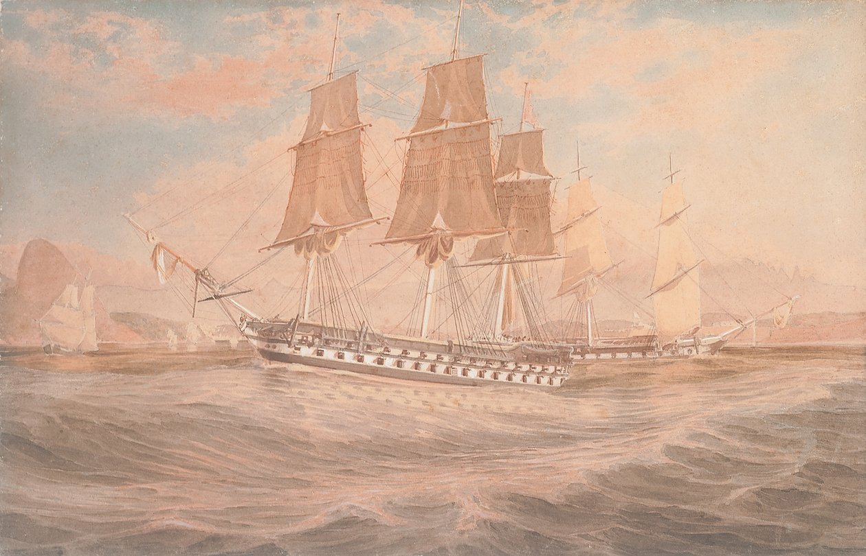 HMS Ganges a Thetis u Rio de Janeira od Emeric Essex Vidal