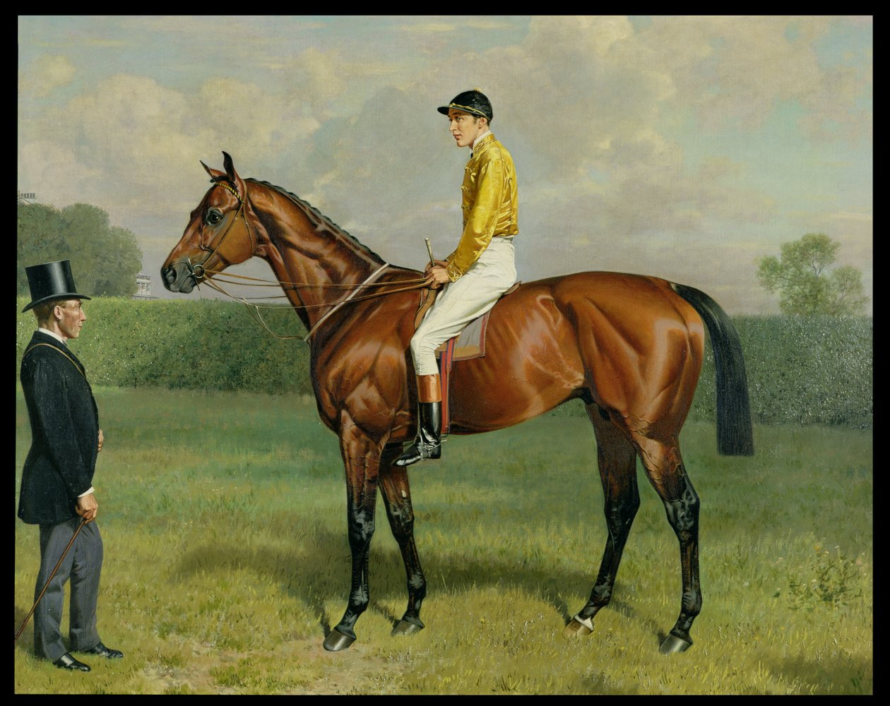 Ormonde, vítěz 1886 Derby, 1886 detail olej na plátně z roku 188204 od Emil Adam