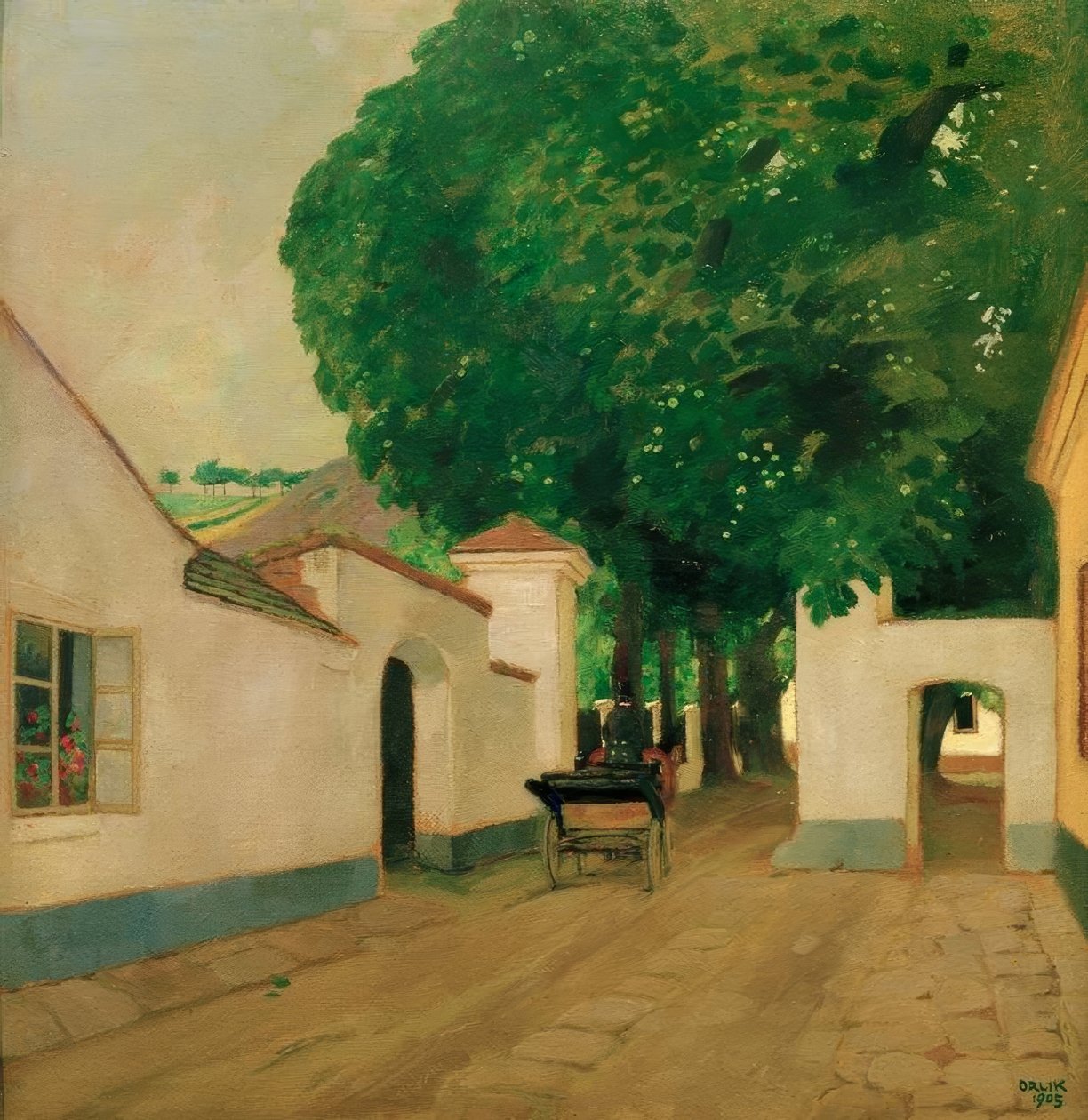 Vchod do zámku od Emil Orlik