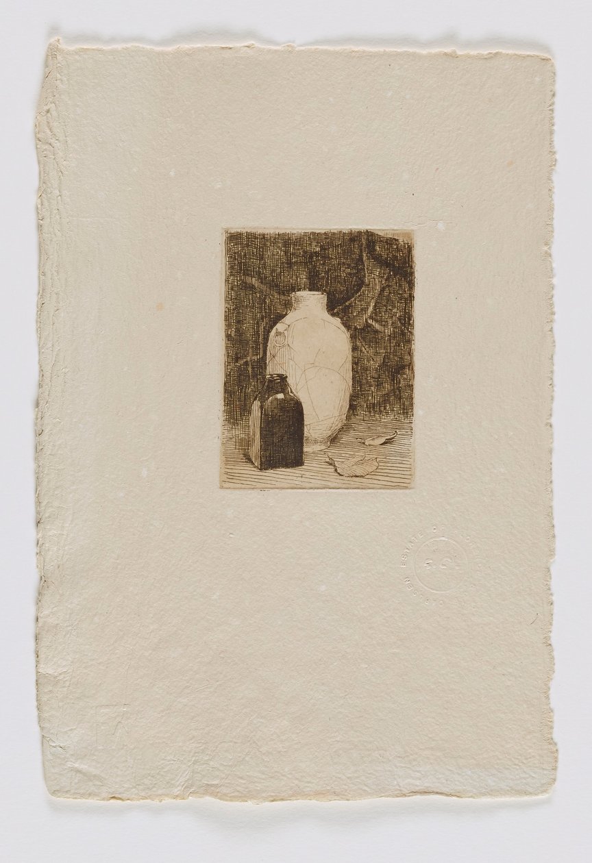 Zátiší s vázou a lahví (fm. portfolio) od Emil Carlsen