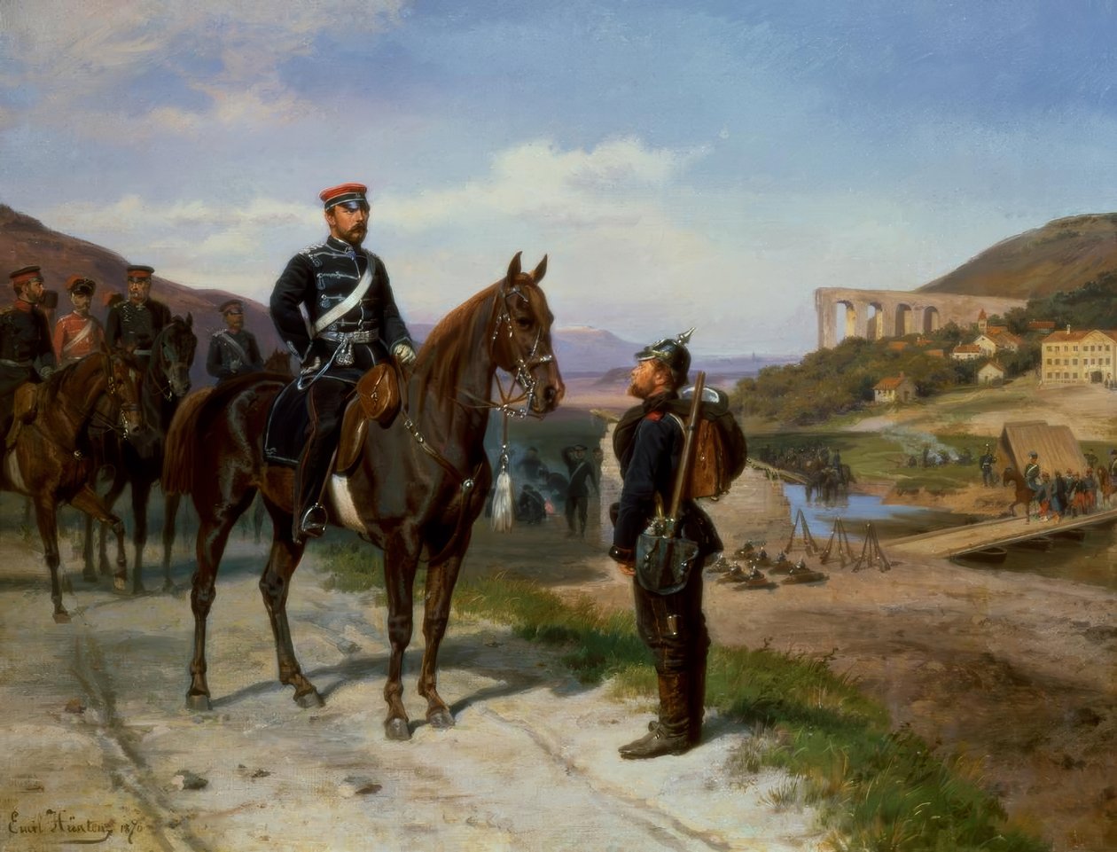 Setkání s pruským princem Friedrichem Karlem od Emil Hünten