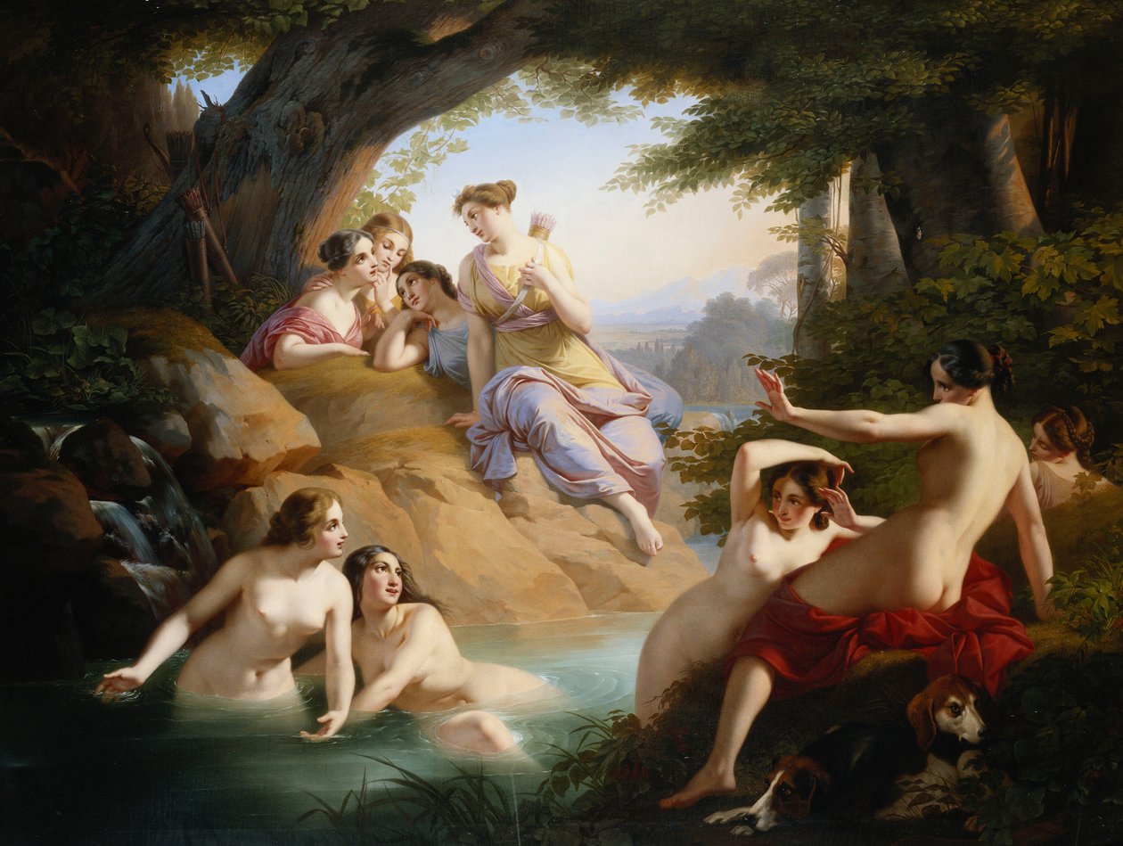 Koupání Diany a nymf, 1846 od Emil Jacobs