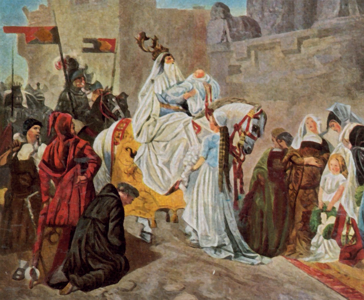 Návrat hraběte Eberharda z Württemberska po bitvě u Döffingenu od Emil Johann Lauffer