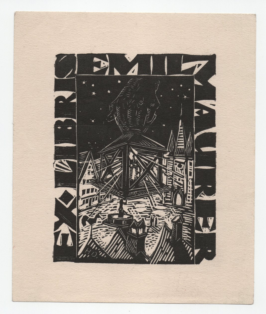 Ex Libris Emil Maurer (rytina) od Emil Maurer