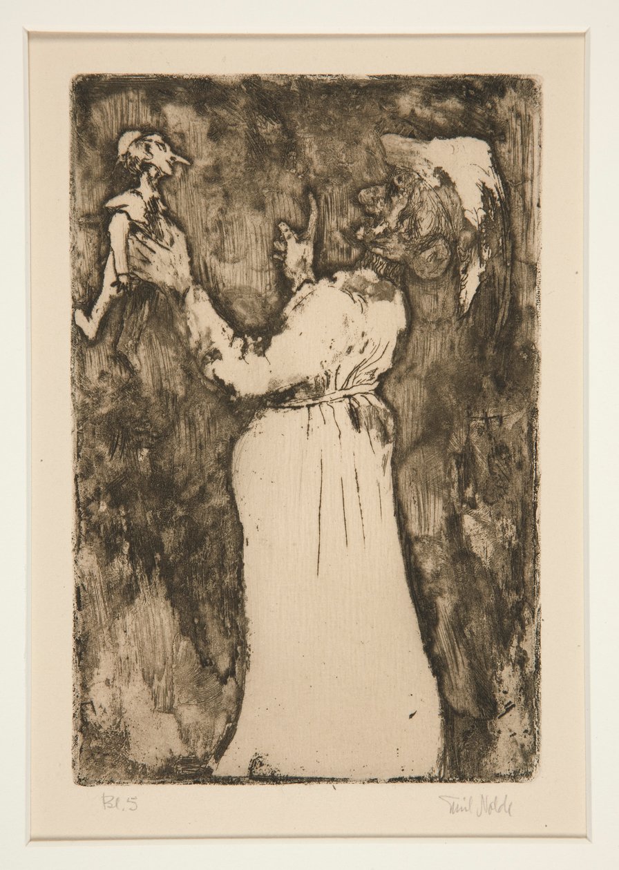 The Little Puppet, deska 7 z Fantasies (Fantasy) od Emil Nolde