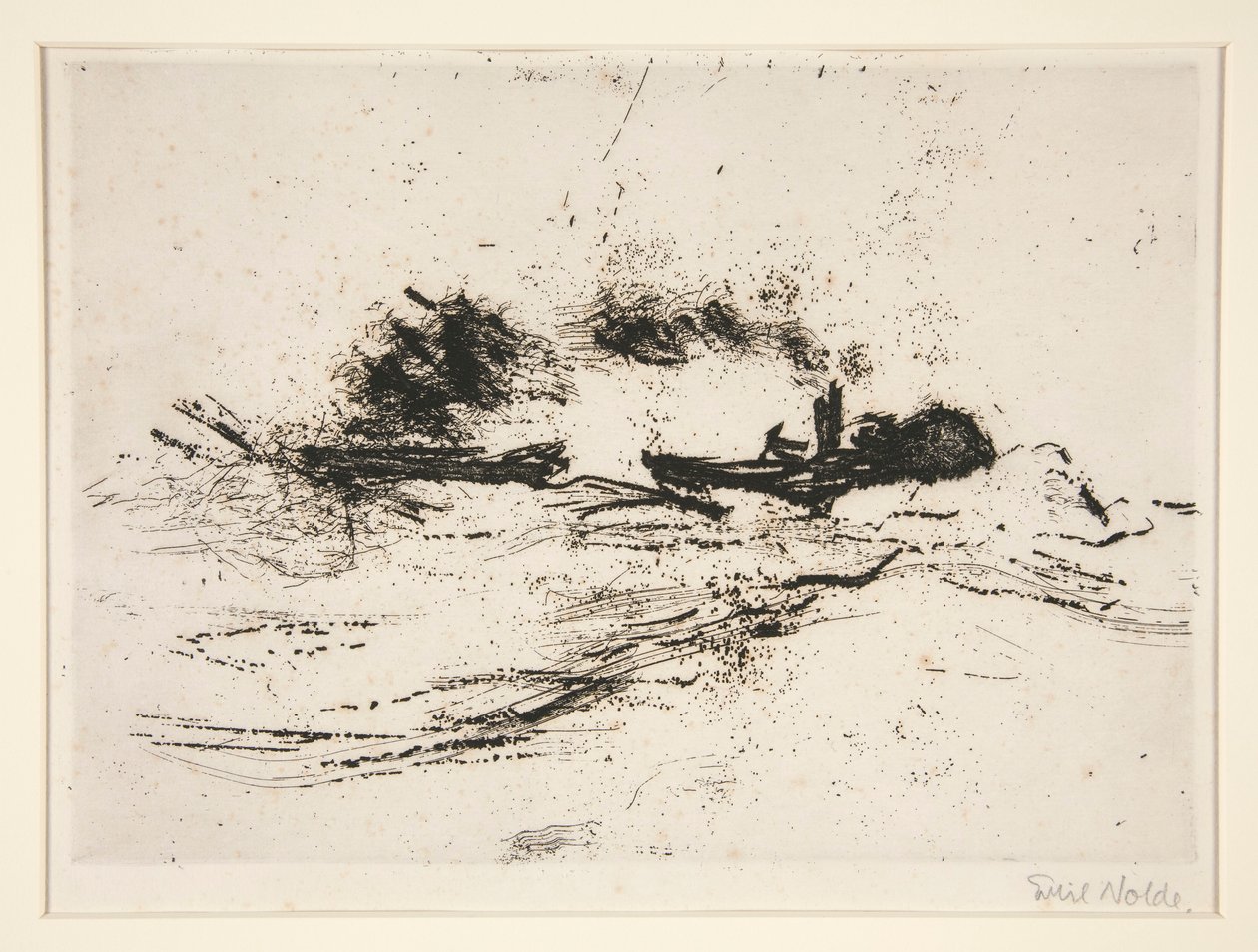 vlečný člun od Emil Nolde
