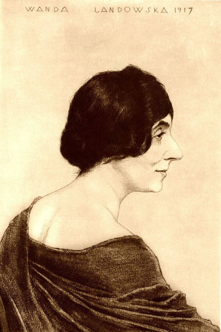 Portrét Wandy Landowské 1879-1959, 1917 od Emil Orlik