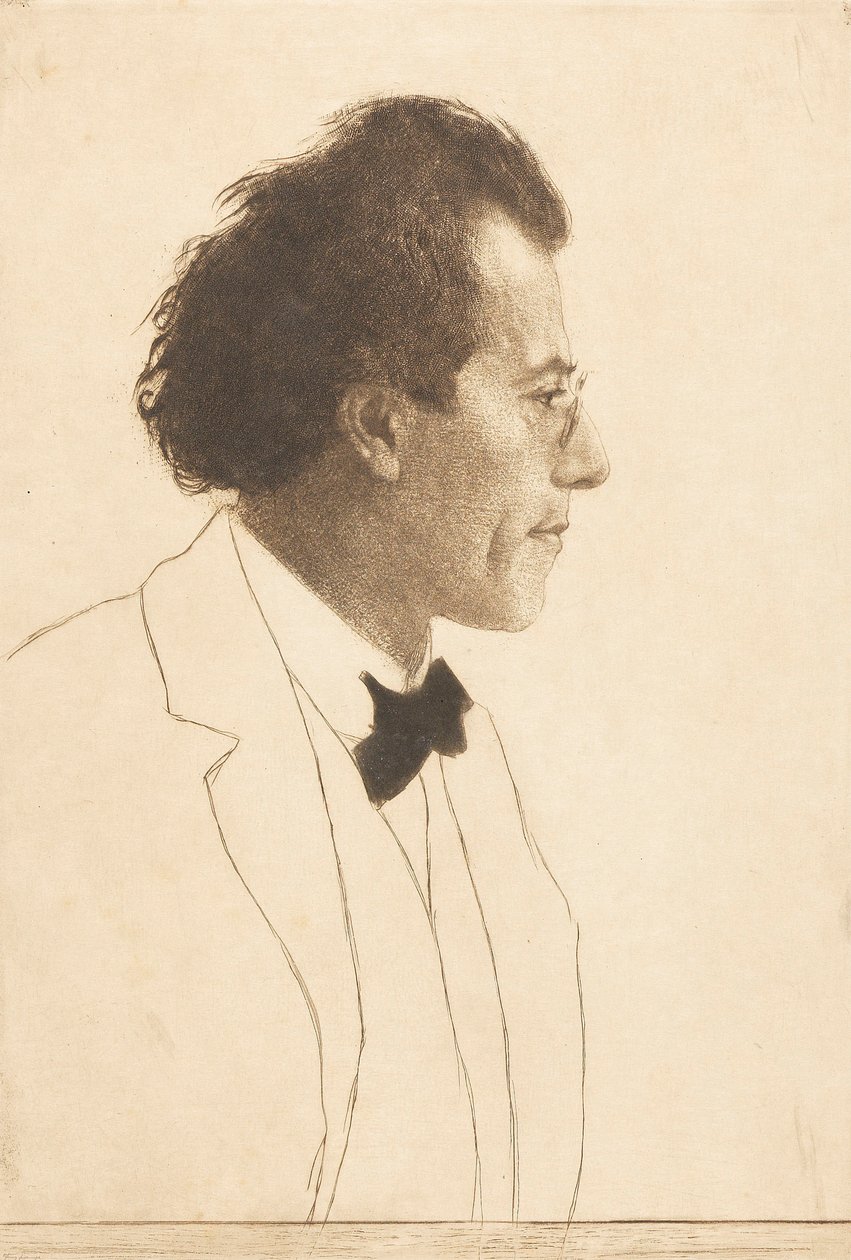 Portrét skladatele Gustava Mahlera 1860-1911, 1902. od Emil Orlik
