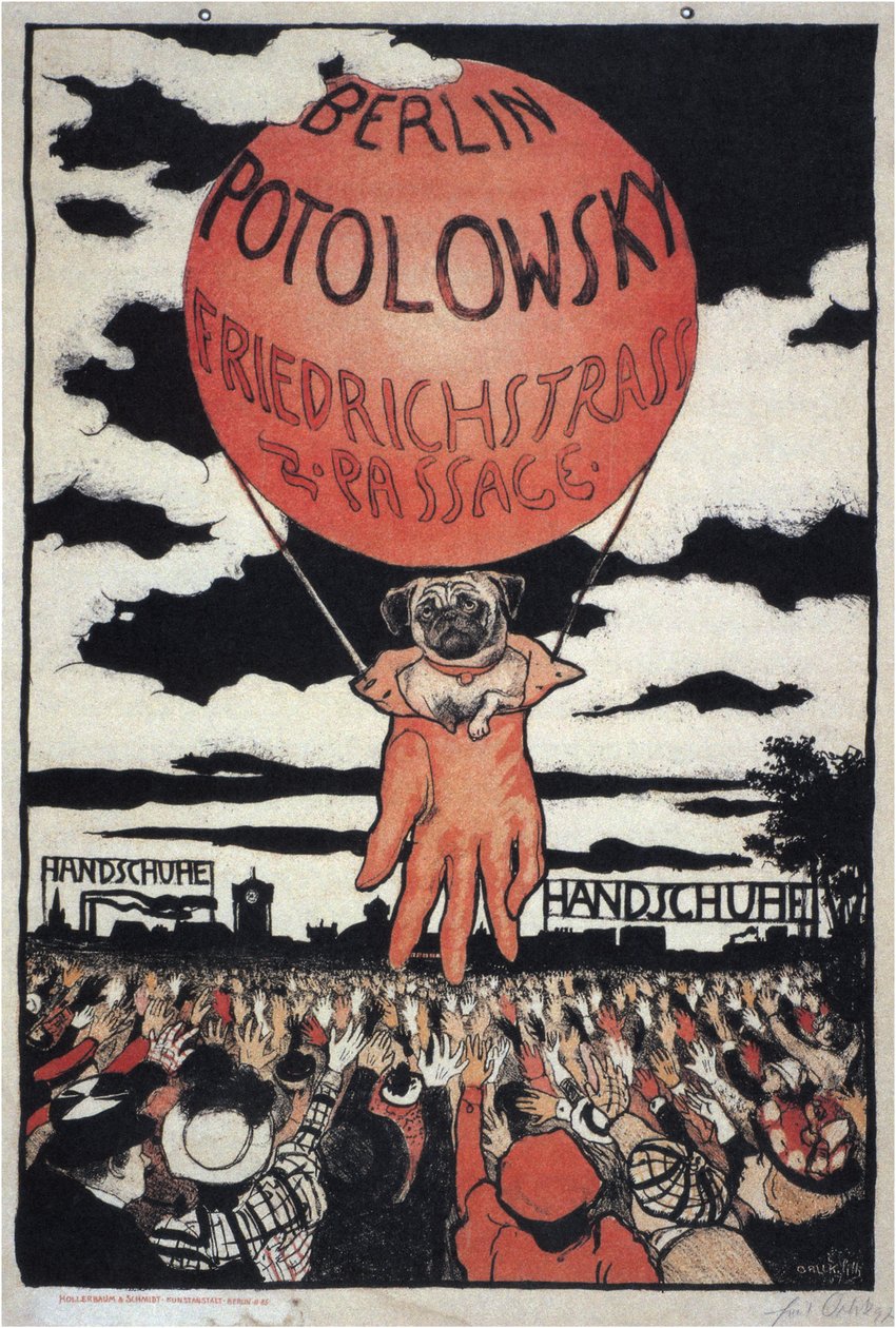 Plakát pro výrobce rukavic Potolowsky, 1897 od Emil Orlik