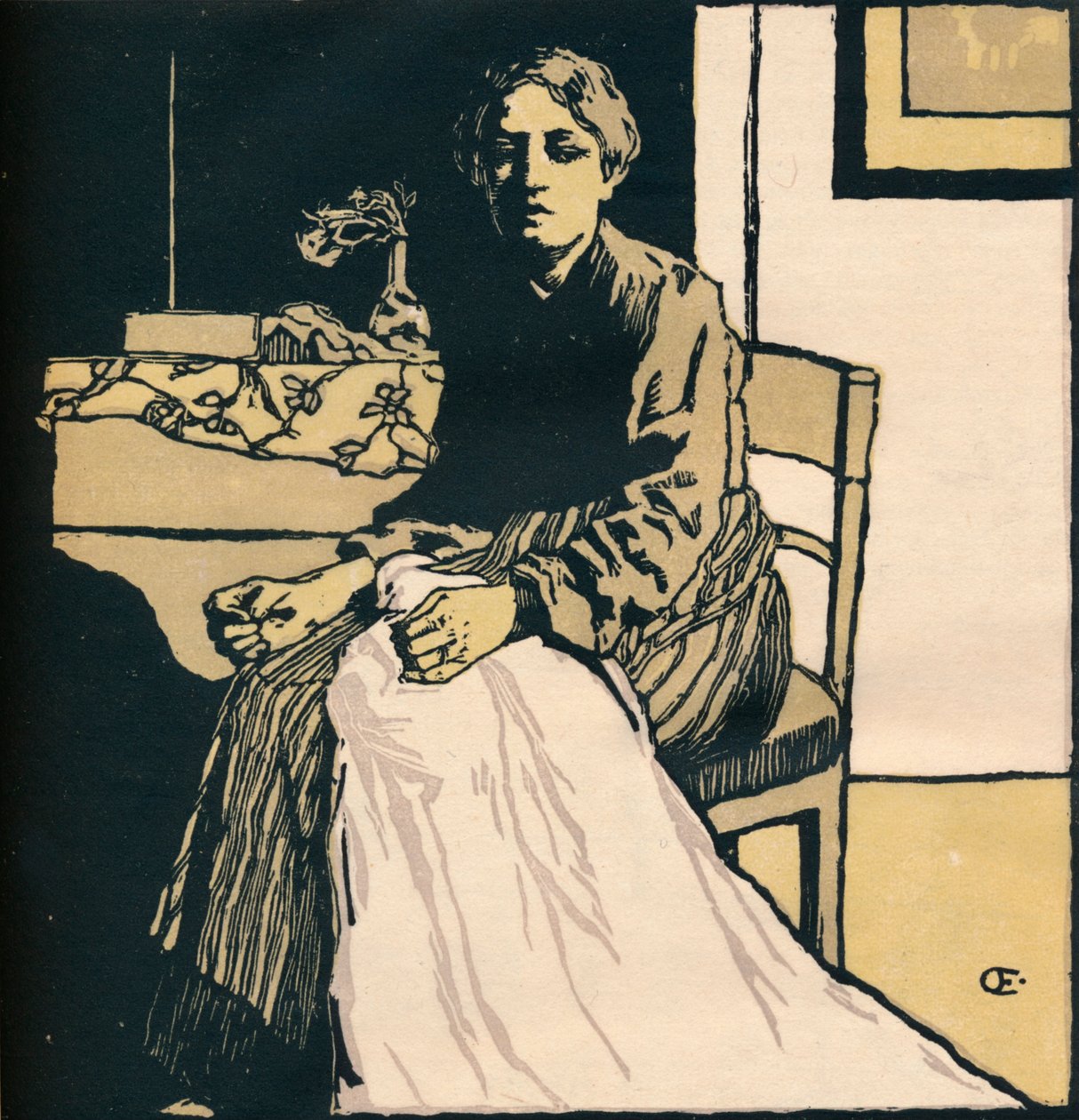 Švadlena, c1900 od Emil Orlik