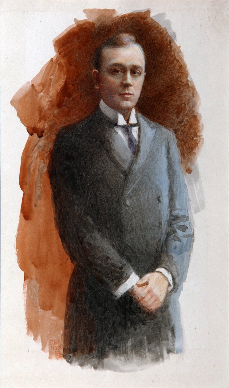 Portrét operního pěvce Leonida Vitaljeviče Sobinova 1872–1934, 1934. od Emil Oskarovich Wisel