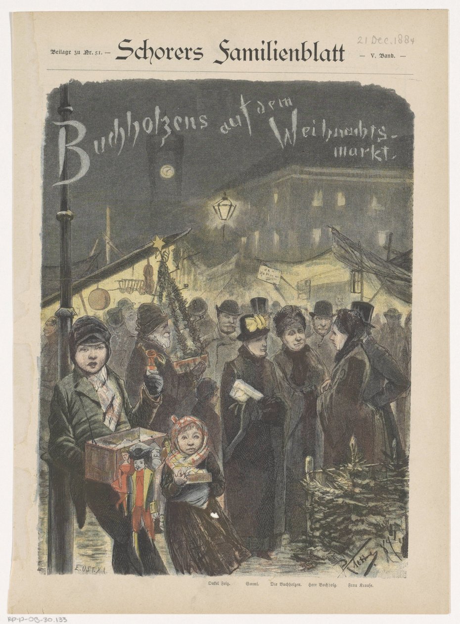 Rodina Buchholzů na Kerstmarkt Buchholzens na vánočním trhu (název na objektu) od Emil Ost