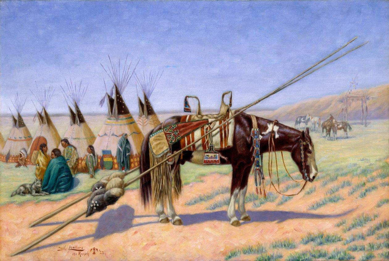 Indiáni v táboře na 101 Ranch, 1922. od Emil W. Lenders