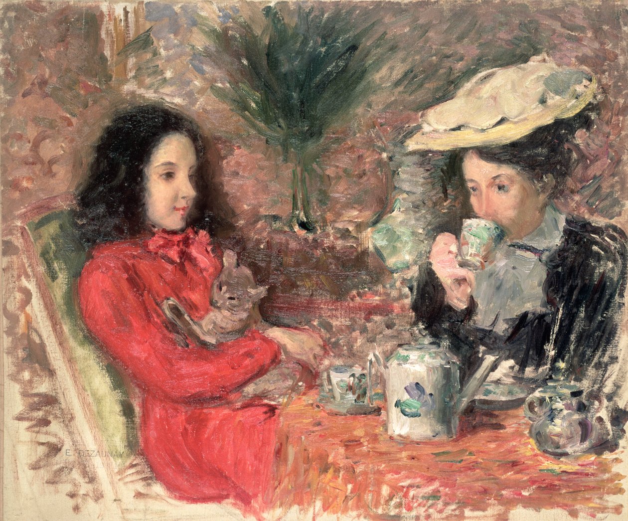 Čas na čaj, cca 1900 od Emile Alfred Dezaunay
