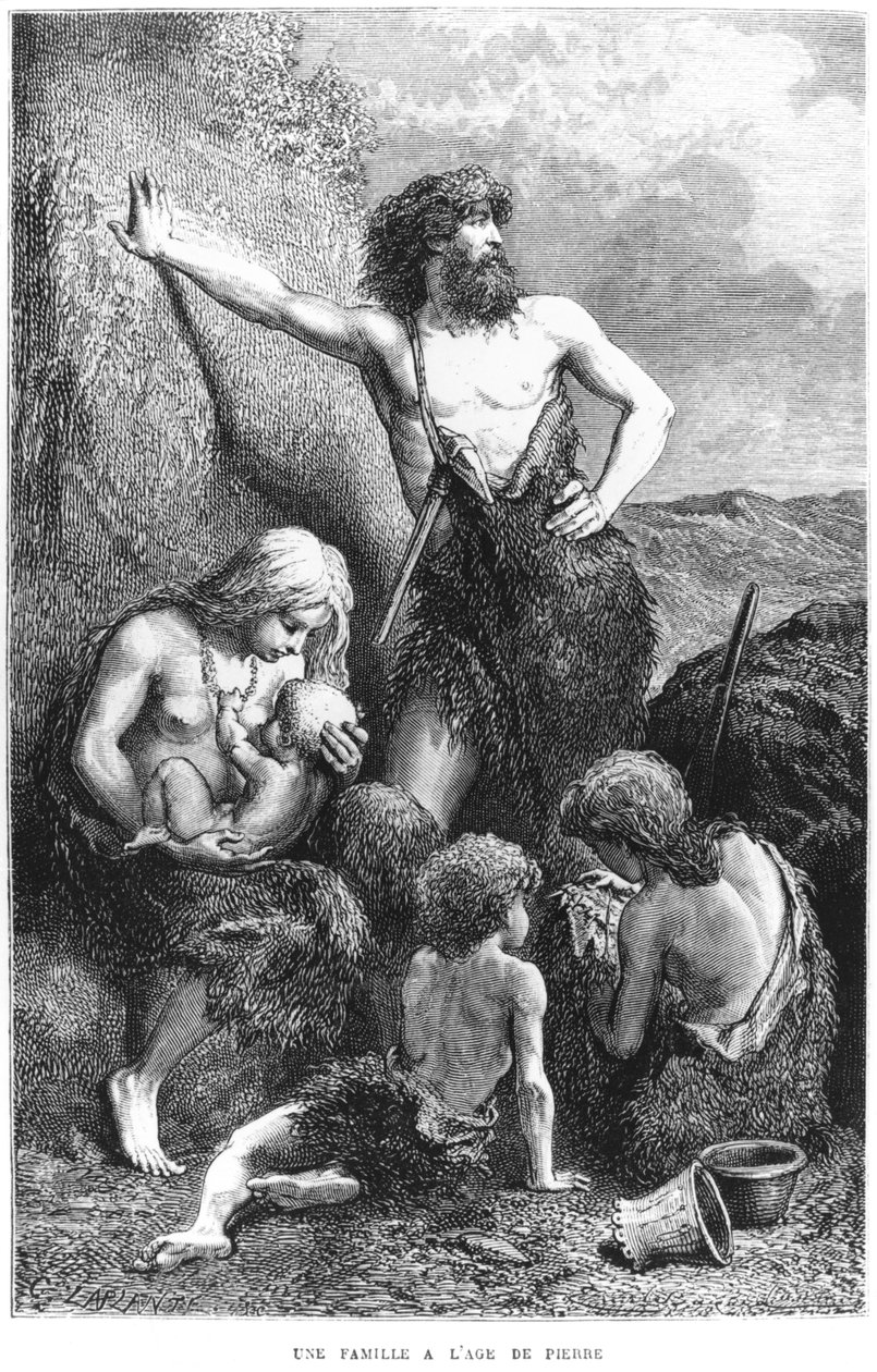 Rodina v době kamenné, ilustrace z 