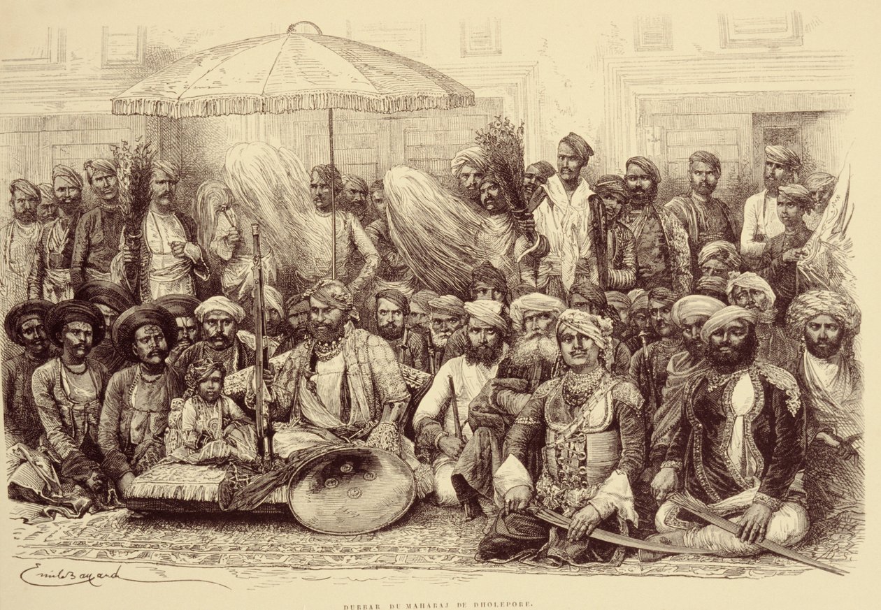 Durbar mahárádži z Dholpuru, 1878 od Emile Antoine Bayard