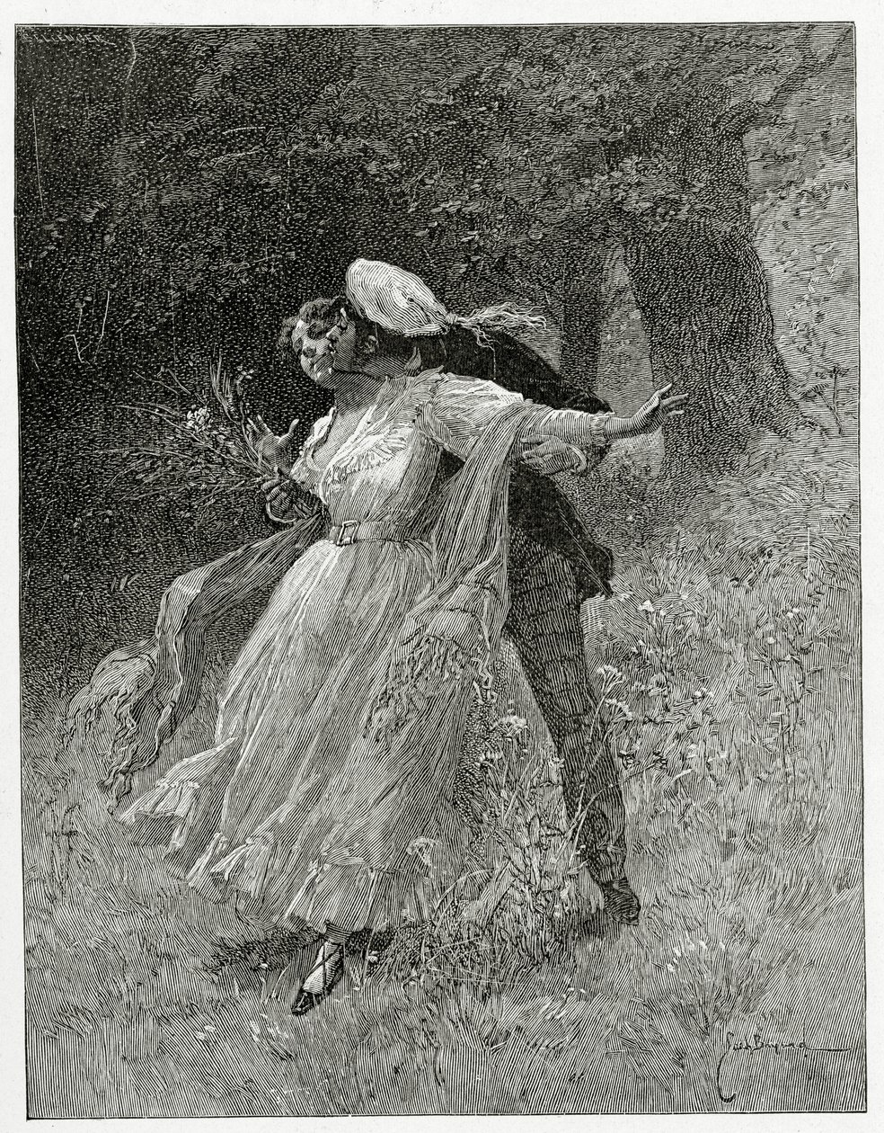 Mládí, Les Chansons des Rues et des Bois, 19. století (č. rytina) od Emile Antoine Bayard