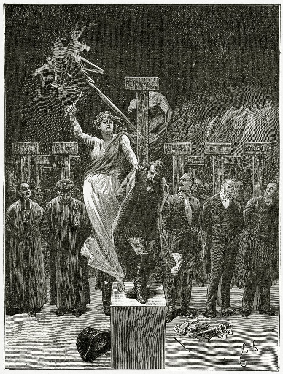 The Punishments, 19th Century (č. rytina) od Emile Antoine Bayard