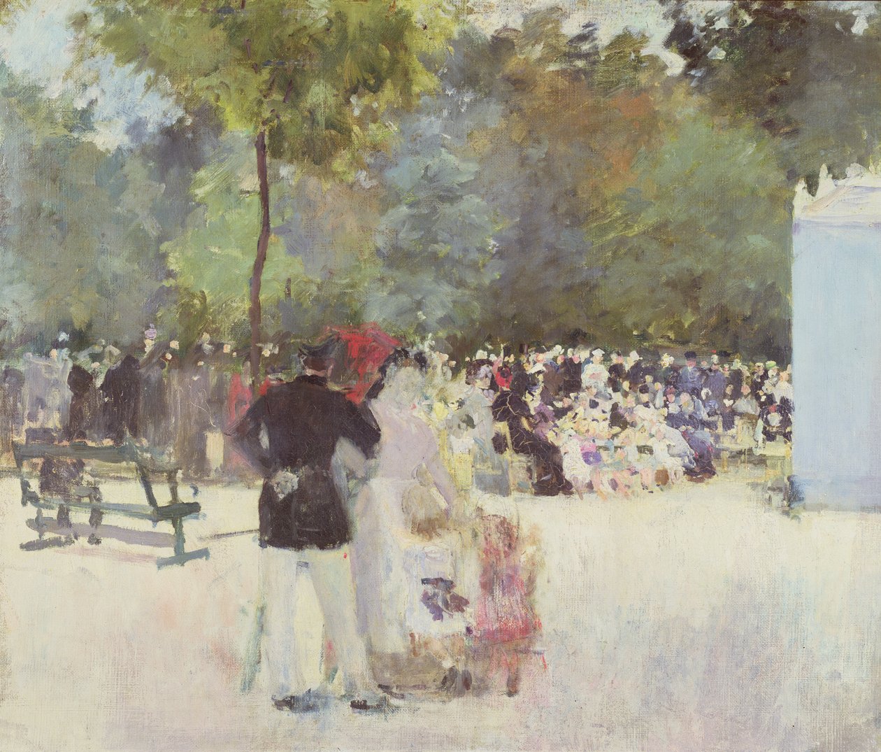 Theatre de Guignol v Jardin des Tuileries, 1883 od Emile Antoine Guillier