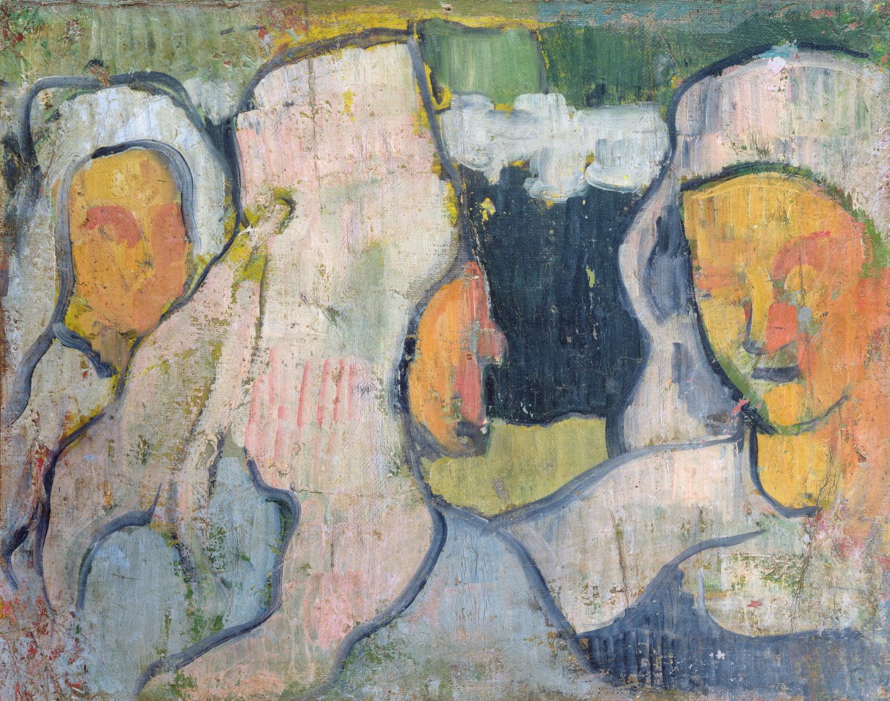 Tři bretaňky v vdovských čepcích od Emile Bernard