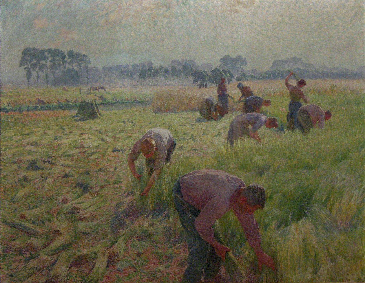Sklizeň lnu v Nizozemsku: De vlasoogstn od Emile Claus