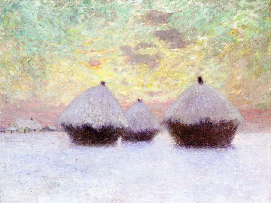 Stohy sena ve sněhu od Emile Claus