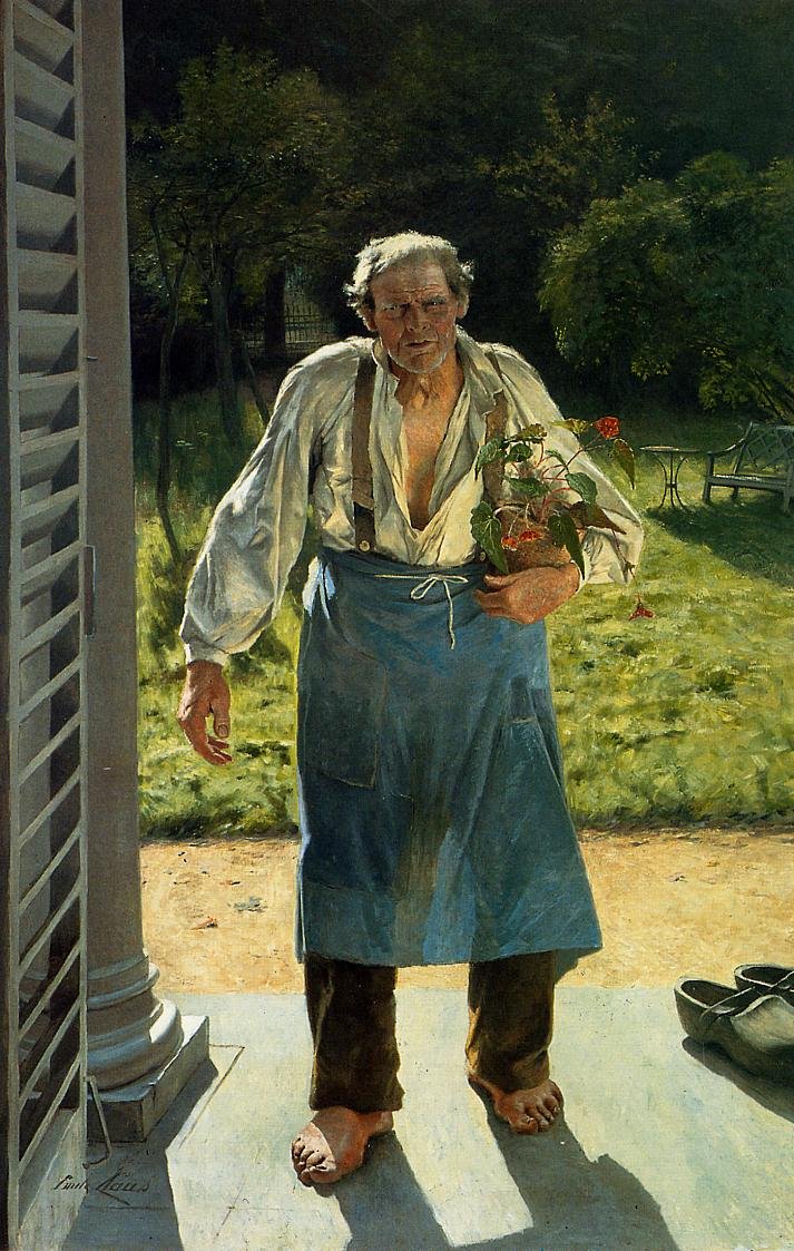 Starý zahradník Le Vieux Jardinier od Oude Tuinmana od Emile Claus