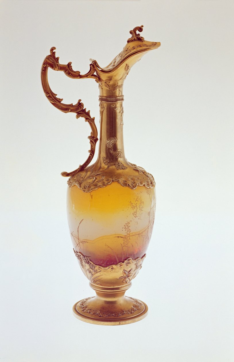 Ewer, zlacený stříbrem, Nancy, kolem roku 1870 od Emile Galle