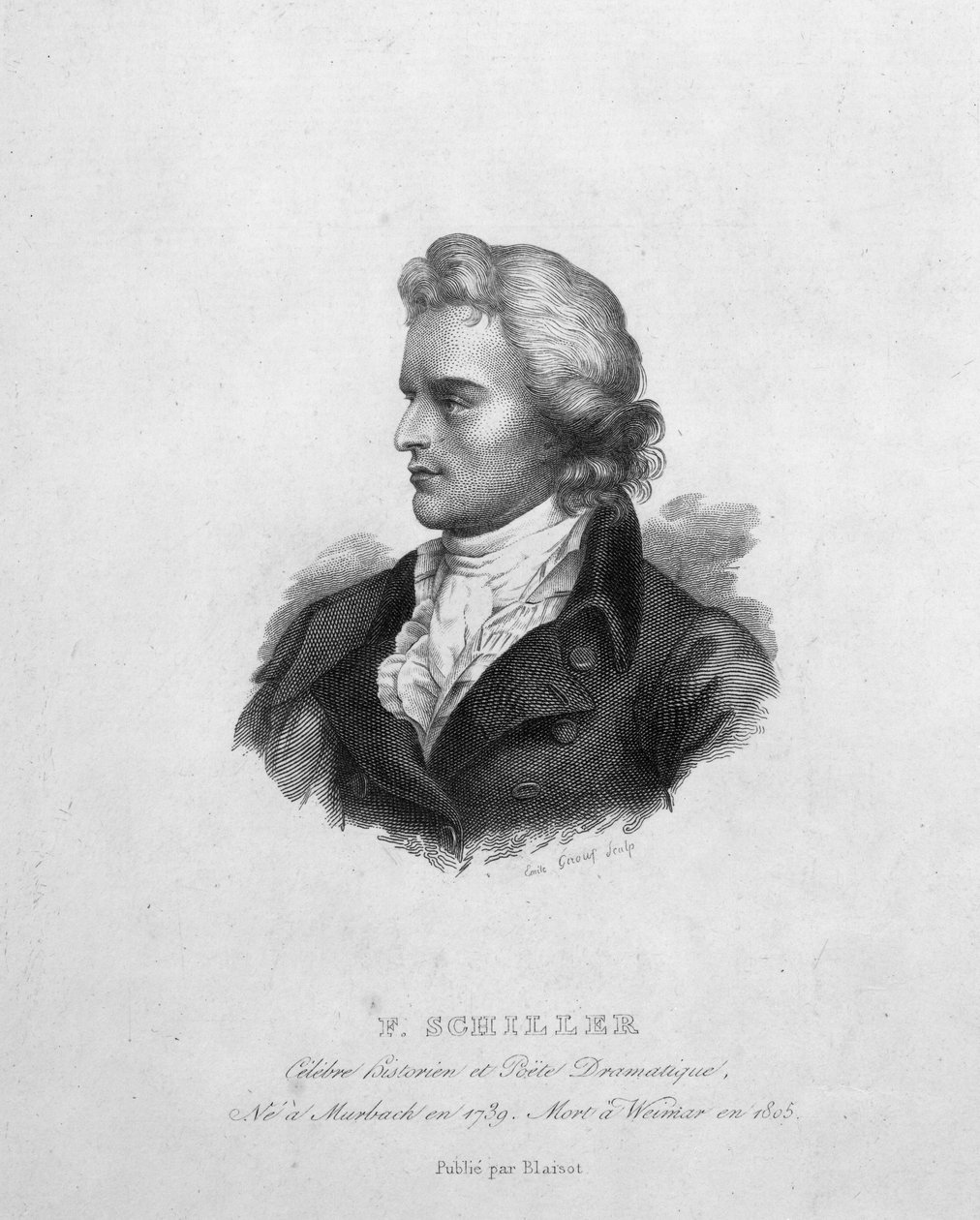 Friedrich Schiller (1759-1805) od Emile Giroux