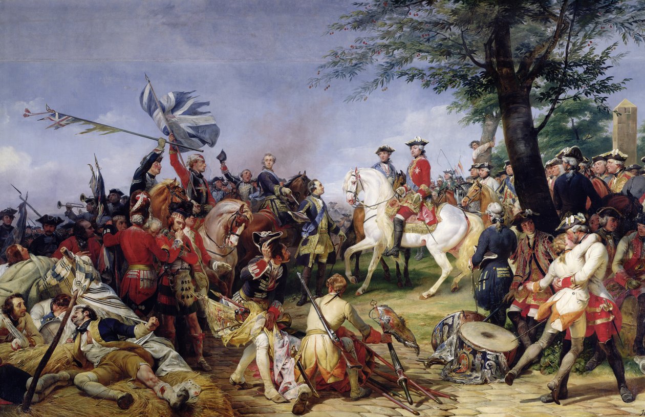 Bitva u Fontenoy, 11. května 1745, 1828 od Emile Jean Horace Vernet